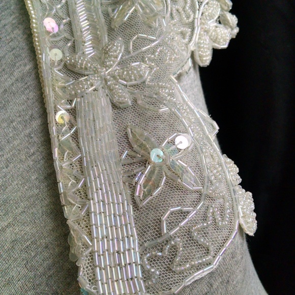 Sequin & Bead Over the Shoulder Wrap-Vintage - Picture 6 of 8